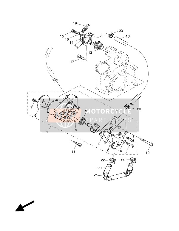 Yamaha XN150 TEOS 2002 Wasserpumpe für ein 2002 Yamaha XN150 TEOS